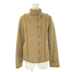 ソニア ソニアリキエル SONIA SONIA RYKIEL ジャケット 上着 40 茶 ブラウン スタンドカラー 長袖 フェイクファートリム 230-5 JK WY GW 0091 /CK31 ■GY11のサムネイル