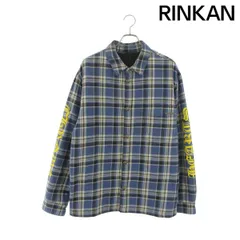 クロムハーツ  WORKN JNKYD PLD 袖ロゴプリントチェック柄シャツブルゾン メンズ XLのサムネイル