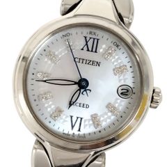 上品エクシード CITIZEN 8Pダイヤ白蝶貝 完動＆新品電池 - メルカリ