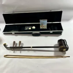 ★ 希少 中国伝統楽器 上海民族楽器 敦煌牌 二胡 蛇皮 上海民族楽器工場 高級  ハードケース付き 約81cm ジャンク品のサムネイル