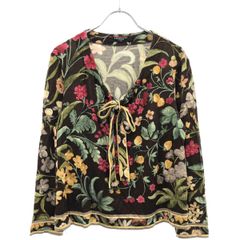 LEONARD レオナール 花柄 総柄 シルク混 ベルト付き M - メルカリ