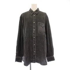 ラグ&ボーン RAG&BONE シャツ ブラウス 長袖 レギュラーカラー オーバーサイズ デニムプリント S 黒 ブラック /BBのサムネイル