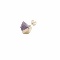 プリーク PREEK アメジスト ピアス(片耳用) ゴールド色 紫 - メルカリ