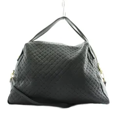 ボルサインペッレ Borse in Pelle ハンドバッグ ショルダーバッグ 2way キルティング レザー 紺 ネイビー /AN55のサムネイル