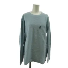 クロコダイル CROCODILE Tシャツ L 青 ブルー 長袖 胸ポケット ボーダー柄 カットソー /PP ■GY58のサムネイル