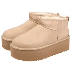 UGG アグ プラットフォーム ムートンブーツ クラシック ウルトラ ミニ レディース 厚底 1135092、SANDのサムネイル