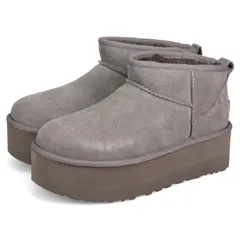 UGG アグ プラットフォーム ムートンブーツ クラシック ウルトラ ミニ レディース 厚底 1135092、CHARCOALのサムネイル