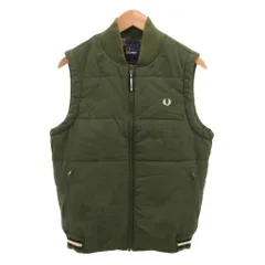 フレッドペリー FRED PERRY 中綿ベスト ジャケット ブルゾン ロゴ S 緑 グリーン /JS ■GY60のサムネイル