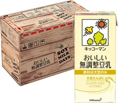 キッコーマン おいしい無調整豆乳1000ml×6本 4930726190227/△803203のサムネイル
