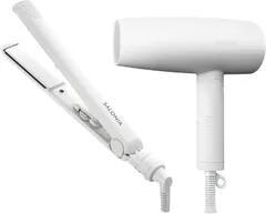 SALONIA サロニア スターターセット ドライヤー ヘアアイロン 24mm ホワイト 白 美容
