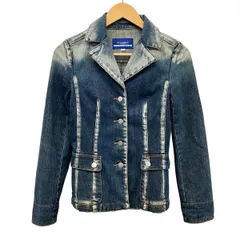 Burberry Blue Label(バーバリーブルーレーベル) Gジャン サイズ38 M レディース美品  - ネイビー×ライトブルー 長袖/春/秋
