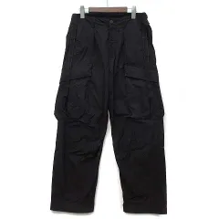 アタッチメント ATTACHMENT シュリンク ナイロン タフタ テクニカル カーゴ パンツ SHRINK NYLON TAFFETA TECHNICAL CARGO PANTS ブラック 黒 2 AP11-210のサムネイル