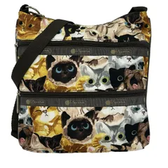 LESPORTSAC(レスポートサック) ショルダーバッグ - 白×ダークグレー ネコ