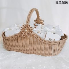 深型 L かごバスケット プチギフト入れ ウェディング 受付 カゴ エコ