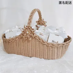 【受注制作】XL プチギフト入れ ウェディング かごバスケット 受付 カゴ 結婚式小物のサムネイル