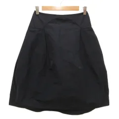ジルサンダー JIL SANDER NAVY フレアスカート ひざ丈 36 紺 ネイビー