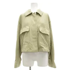 アルアバイル allureville 美品 ジャケット 上着 ブルゾン 短丈 ショート丈 2 ベージュ 長袖 レギュラーカラー フラップポケット /MGのサムネイル