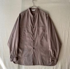 HERMES バンドカラーシャツ コットンリネン ベージュ 39 - メルカリ