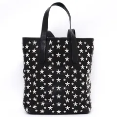 JIMMY CHOO スタースタッズ 2WAY レザートートバッグ ブラックのサムネイル