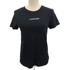 ラブレス LOVELESS Tシャツ カットソー 半袖 ロゴプリント 38 M 黒 ブラック 62P30-130-28 ■MET2のサムネイル