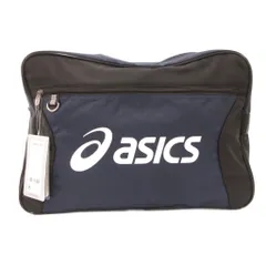 アシックス asics タグ付き ショルダーバッグ スポーツバッグ ロゴ 紺 ネイビー /JS ■GY99のサムネイル