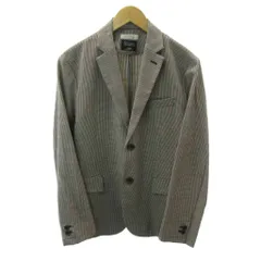 ジャーナルスタンダード レリューム JOURNAL STANDARD relume 美品 SOLOTEX テーラードジャケット 裏地なし 2B 千鳥格子 ハウンドトゥース S ベージュ 1225 ■YHS13のサムネイル