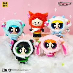 파워 퍼프 걸즈 THE POWERPUFF GIRLS 인형 장난감 봉제 장난감 블라인드 박스 랜덤 마스코트 키 홀더 1BOX