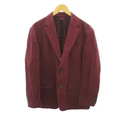 バーバリー ロンドン BURBERRY LONDON テーラードジャケット 背抜き 2B 裏地 チェック柄 M 紅 ボルドー 0307 IBO90