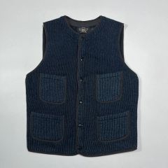 新品 25 ss RRL プリント インディゴ フリース ベスト - メルカリ