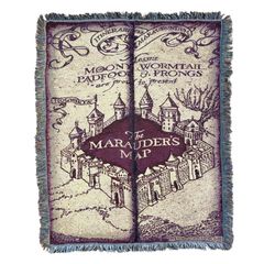 vintage 러그 담요 멀티 커버 태피스트리 해리 포터 닌자의 지도 Rug Blanket Marauder's Map 2685