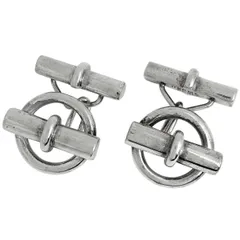エルメス HERMES シェーヌダンクル カフリンクス カフスボタン シルバー925 シルバー メンズ 【中古】のサムネイル