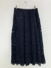 GLACIER グラシア ロングスカート M ネイビー レディース