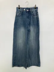 Chico チコ デニムパンツ S ブルー フルレングス 無地 レース ワイド・ルーズ ストレート レギュラー ヴィンテージ レディースのサムネイル