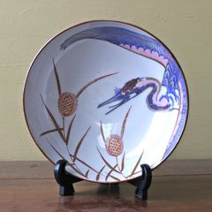 ⭕092 古伊万里 柿右衛門文様 色絵花鳥図１５cm 中皿５客 無傷 江戸明治期 ⭕092 古伊万里 柿右衛門文様 色絵花鳥図15cm 中皿5客 無傷 江戸