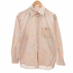 バラクータ BARACUTA シャツ L マルチカラー ストライプ柄 長袖 ロゴ刺繍 /IL ■ECG004のサムネイル