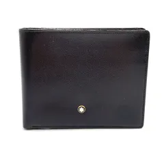 MONTBLANC マイスターシュテュックシリーズ レザー ブラック 二つ折り財布 ゴールドのサムネイル
