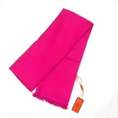HERMES ニュー・リブリス ストール シルク×カシミヤ ピンク スカーフのサムネイル