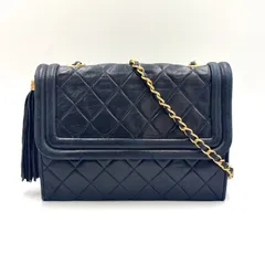 【新着】CHANEL マトラッセ フリンジ シリアル番号1番台 ラムスキン ブラック チェーンショルダーバッグ ゴールド