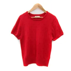 ビームスボーイ BEAMS BOY サマーニット カットソー 半袖 ラウンドネック 赤 レッド /SY29