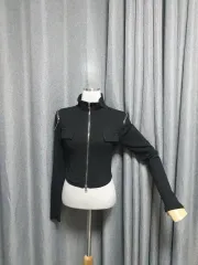ブラックジッパーディテールジップアップのサムネイル