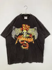 Tシャツ/カットソー X-LARGE ブラック 前面プリント バックプリント ミドル丈 半袖 クルーネック(丸首) メンズ