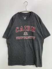 Champion チャンピオン Tシャツ/カットソー L グレー 前面プリント ブランドロゴ ミドル丈 半袖 クルーネック(丸首) メンズ