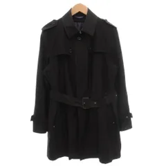 ジュンコシマダ JUNKO SHIMADA トレンチコート M 黒 ブラック 長袖 ベルト付き 肩章付き /SC ■ECF005のサムネイル