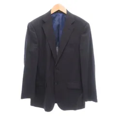 ドーメル DORMEUIL テーラードジャケット ウール 92A5 紺 ネイビー 長袖 無地 2つボタン 総裏地 /SJ ■ECF004のサムネイル