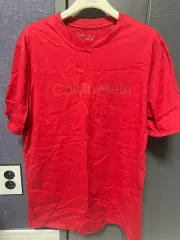 Calvin Klein レッド ロゴ 半袖 Tシャツ S 新品