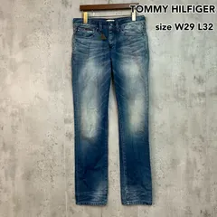 トミーヒルフィガー TOMMY HILFIGER DENIM ジーンズ SCANTON CREW W29 L32 デニム パンツ 0957029 ブルー ウォッシュ 青 革パッチ ストレート アメカジ ボトムス メンズ ジーパン ヒルフィガーデニム ★ ■■のサムネイル
