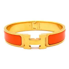HERMES(エルメス) バングル クリックH ゴールド×オレンジのサムネイル