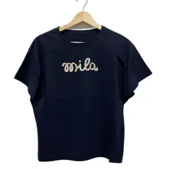 mila schon(ミラショーン) 半袖カットソー サイズ40 M レディース新品同様  ダークネイビー×ライトグリーン×マルチ 刺繍のサムネイル