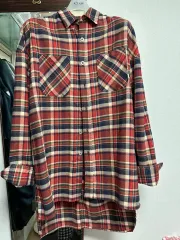 s FEAR OF GOD フィアオブゴッド フランネル シャツ チェック柄 レッド 4thのサムネイル