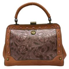 極美品✨】 タイニースプラウト クロコ型押し ハンドバッグ 本革 
